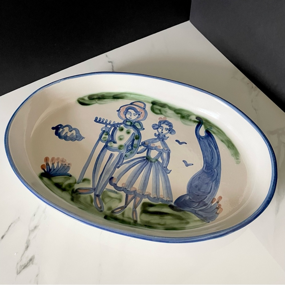 16.5" Serving Platter - Farmer & Wife by M.A. Hadley
